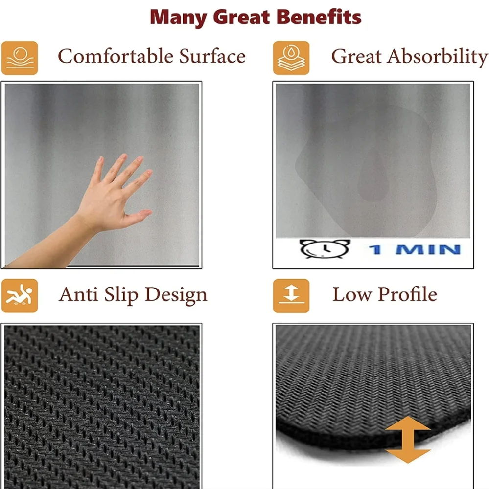 ProHomm Living Diatomaceous Earth Bath Mat - 31.5inch x 16.9inch Bathro
